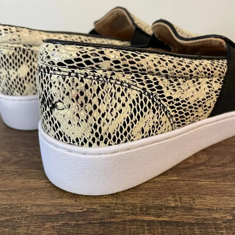 Vionic Demetra Slip On Sneakers Womens 9 Snake Print Comfort Orthopedic Shoes